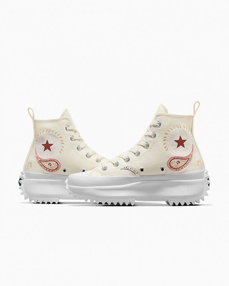 Converse Run Star Hike Plateforme Crafted Rouge Blanche  | CNG-7056673