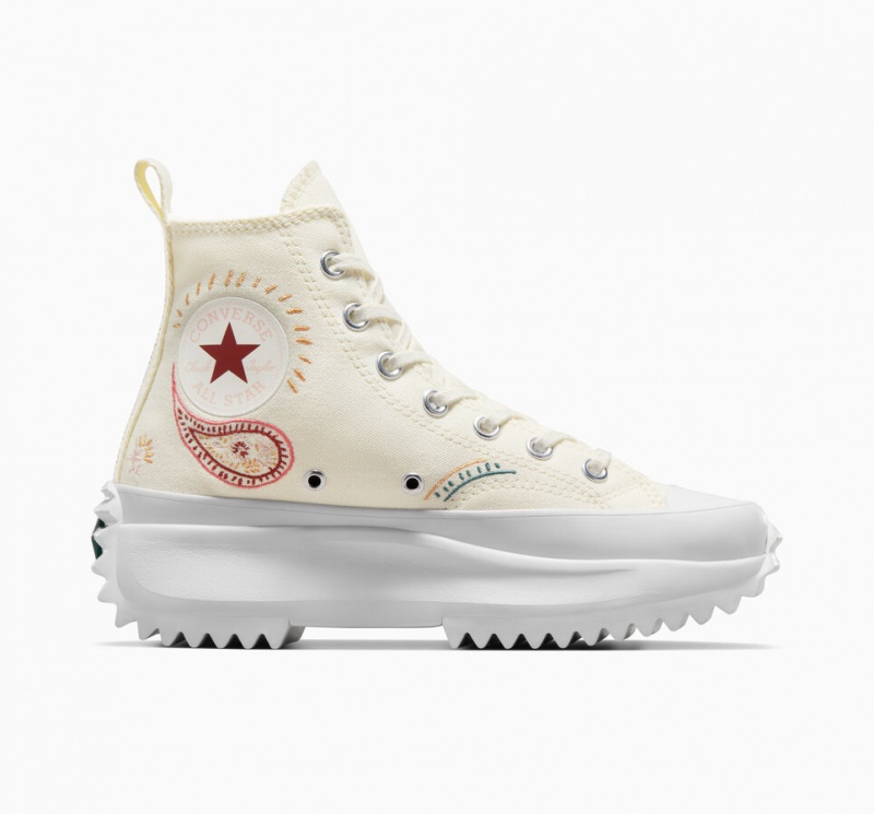 Converse Run Star Hike Plateforme Crafted Rouge Blanche  | MHK-4153103