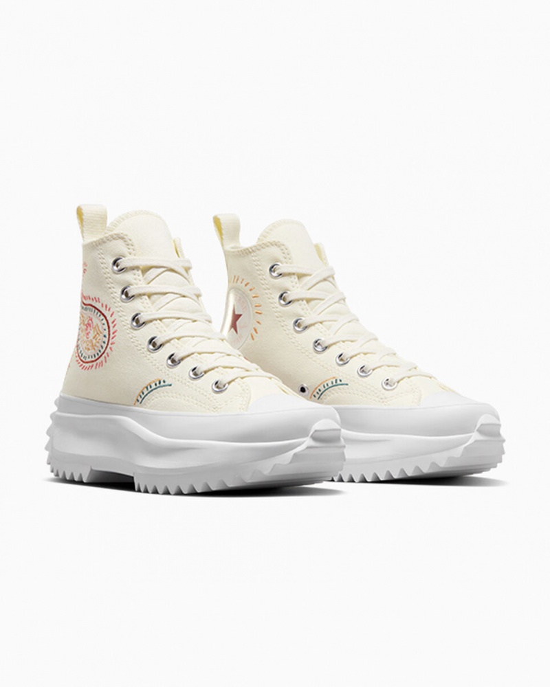 Converse Run Star Hike Plateforme Crafted Rouge Blanche  | MHK-4153103