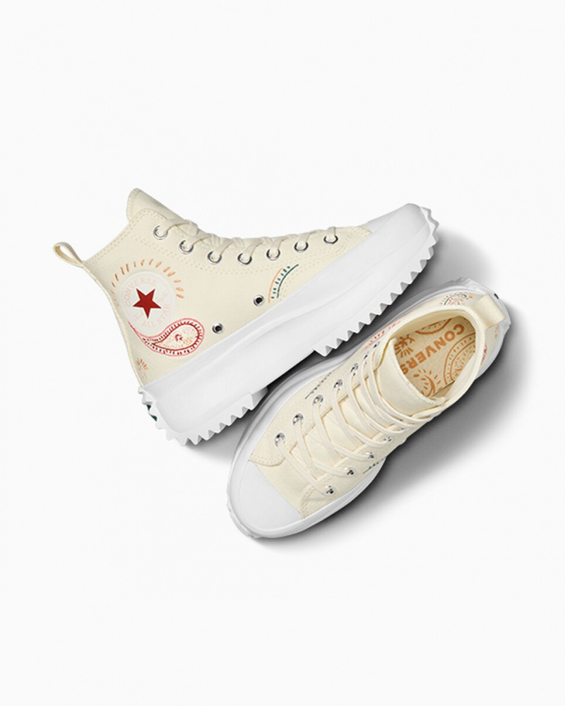 Converse Run Star Hike Plateforme Crafted Rouge Blanche  | MHK-4153103