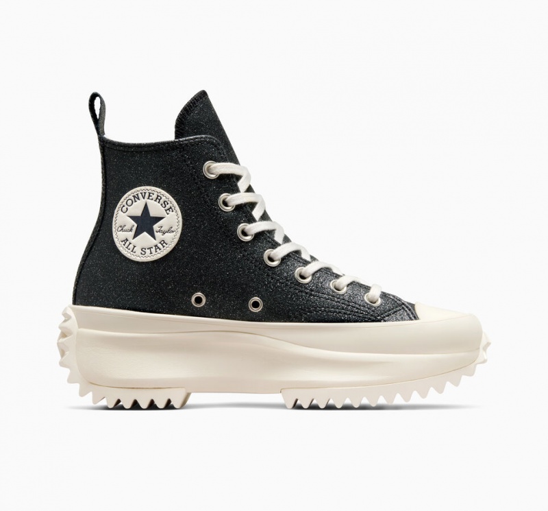 Converse Run Star Hike Plateforme Glitter Noir  | YBD-4663055