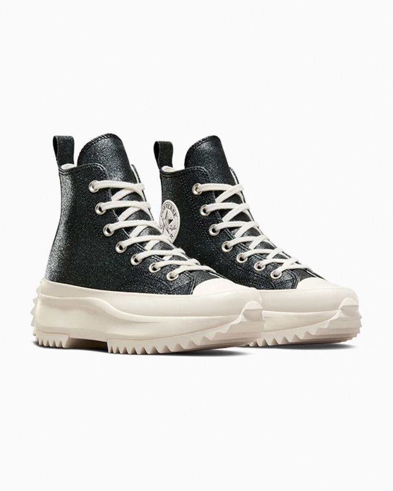 Converse Run Star Hike Plateforme Glitter Noir  | YBD-4663055