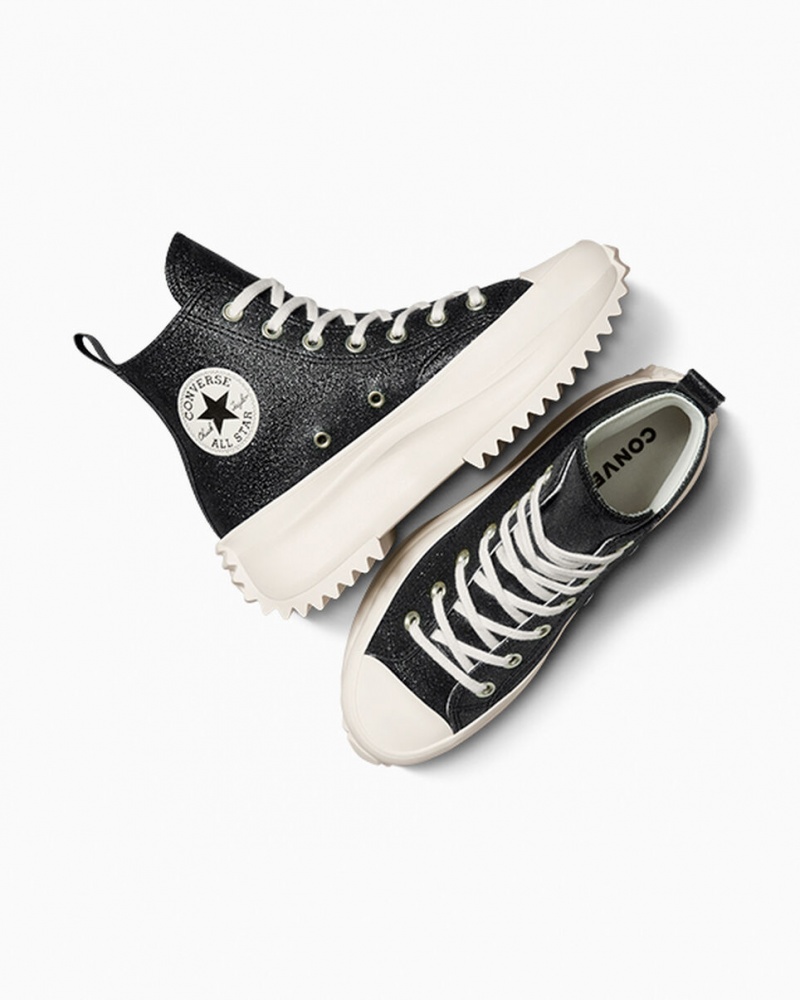 Converse Run Star Hike Plateforme Glitter Noir  | YBD-4663055