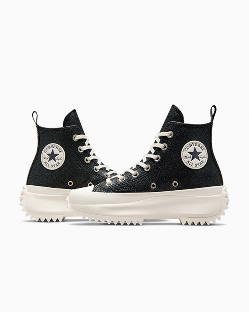 Converse Run Star Hike Plateforme Glitter Noir  | YBD-4663055