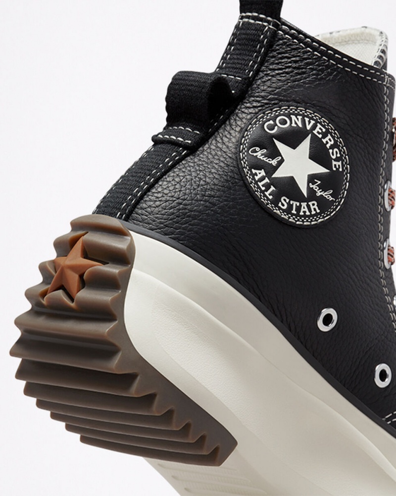 Converse Run Star Hike Plateforme Cuir Noir  | TSP-6434523