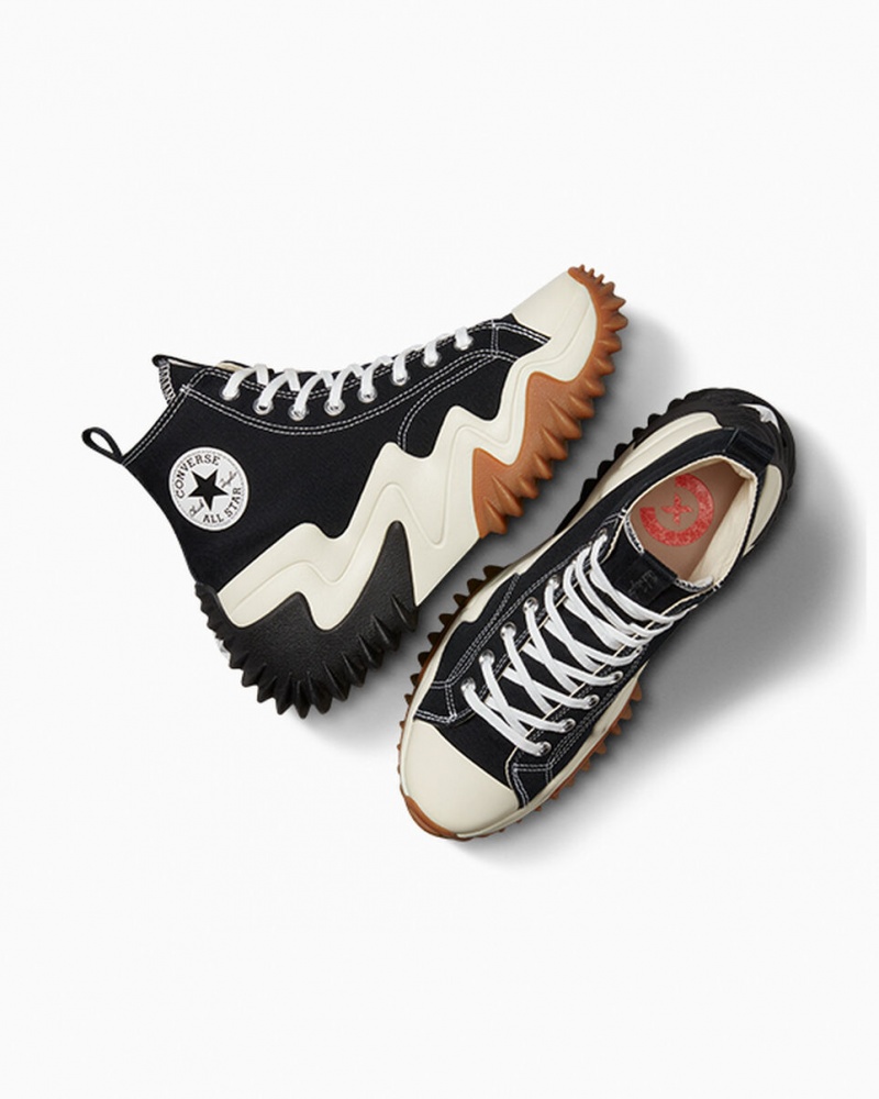 Converse Run Star Motion CX Plateforme Noir Blanche  | DTU-0773877