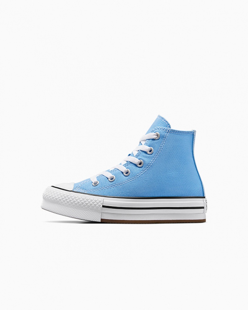 Converse Chuck Taylor All Star EVA Lift Plateforme Seasonal Color Bleu Blanche Noir  | DBL-9566277