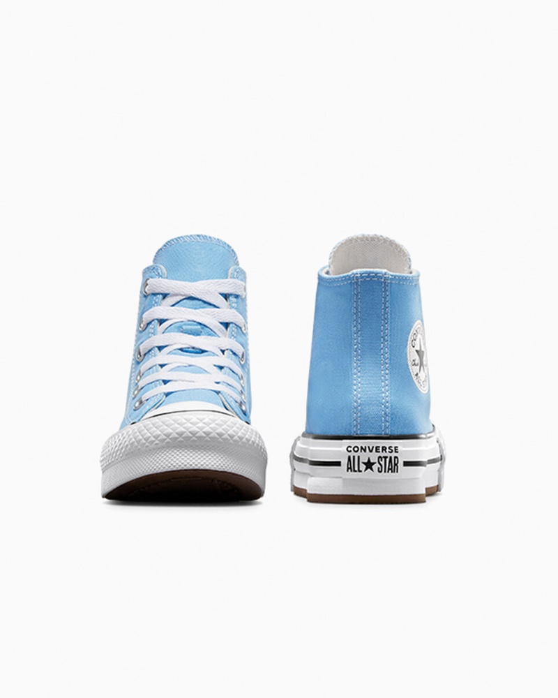 Converse Chuck Taylor All Star EVA Lift Plateforme Seasonal Color Bleu Blanche Noir  | DBL-9566277