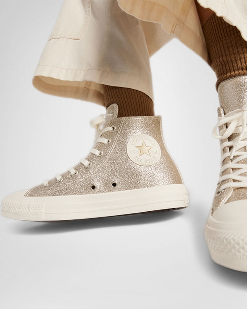 Converse Chuck Taylor All Star Glitter Doré Clair  | TZK-6574794