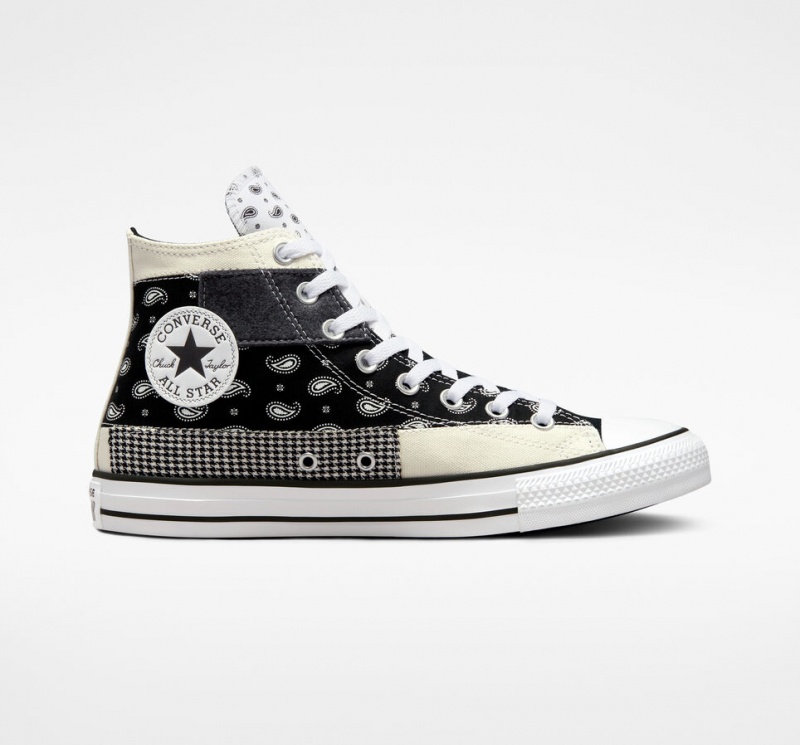 Converse Chuck Taylor All Star Hacked Patterns Noir Blanche  | QGB-8456445