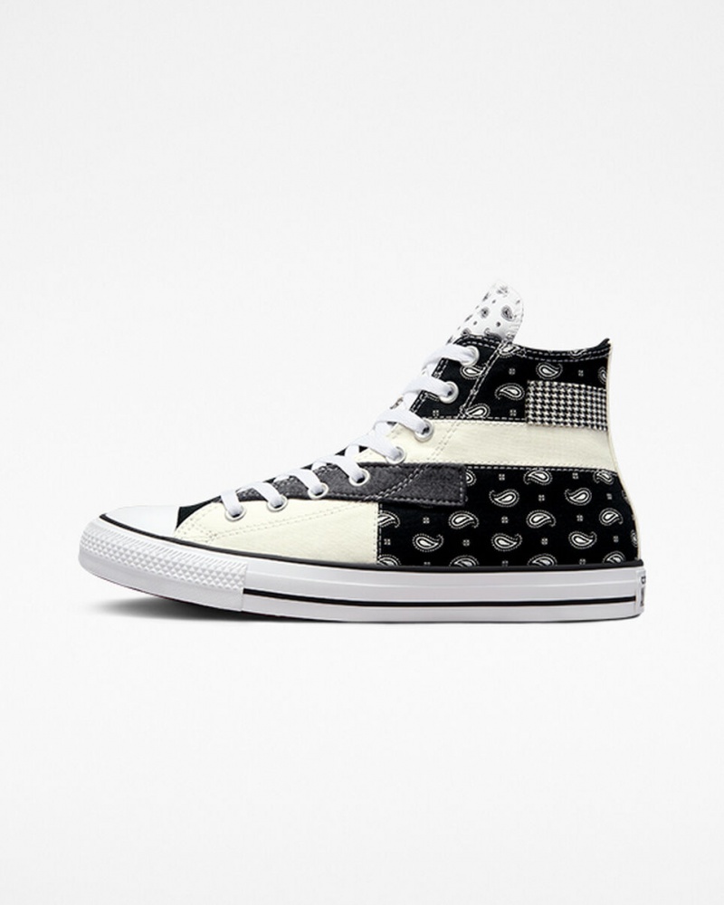 Converse Chuck Taylor All Star Hacked Patterns Noir Blanche  | QGB-8456445