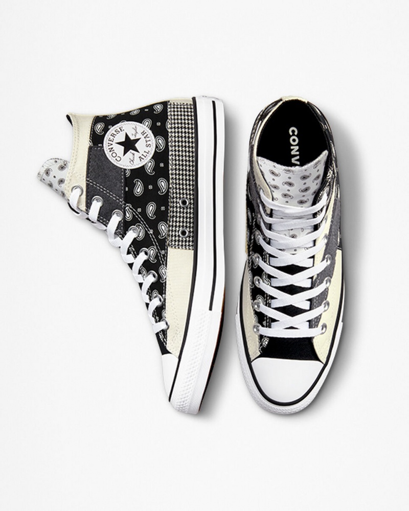 Converse Chuck Taylor All Star Hacked Patterns Noir Blanche  | QGB-8456445