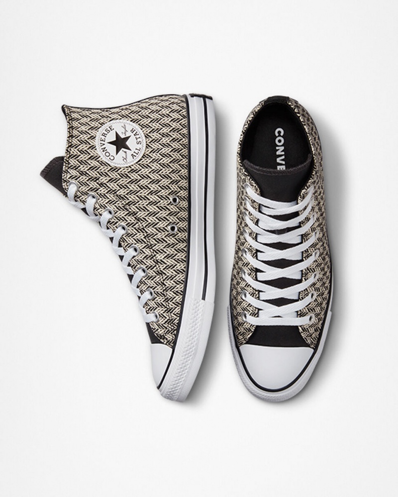 Converse Chuck Taylor All Star Herringbone Noir Blanche  | TFA-1615248