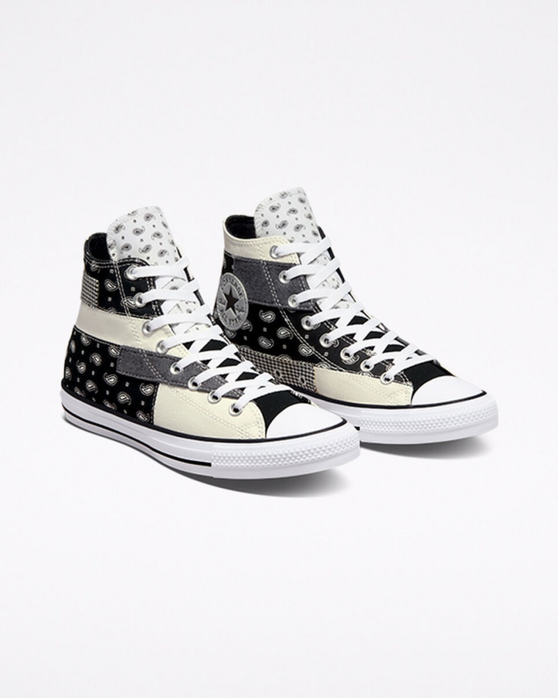 Converse Chuck Taylor All Star Hacked Patterns Noir Blanche  | QGB-8456445