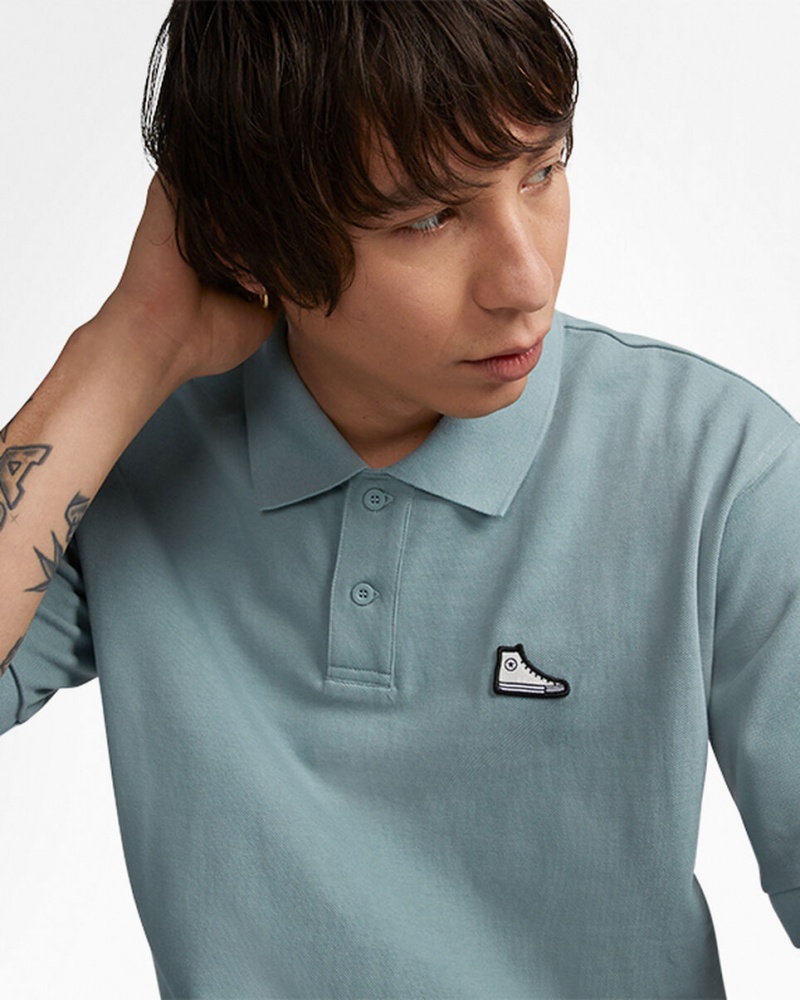 Converse Shoe Patch Polo Shirt Grise  | ZEE-2016932