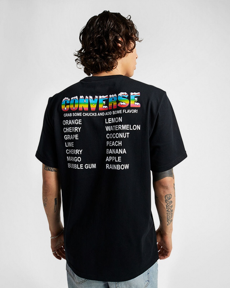 Converse Snow Cone Graphique Loose-Fit T-Shirt Noir  | DMO-5409682