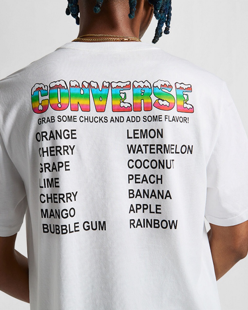 Converse Snow Cone Graphique Loose-Fit T-Shirt Blanche  | XXI-7683228