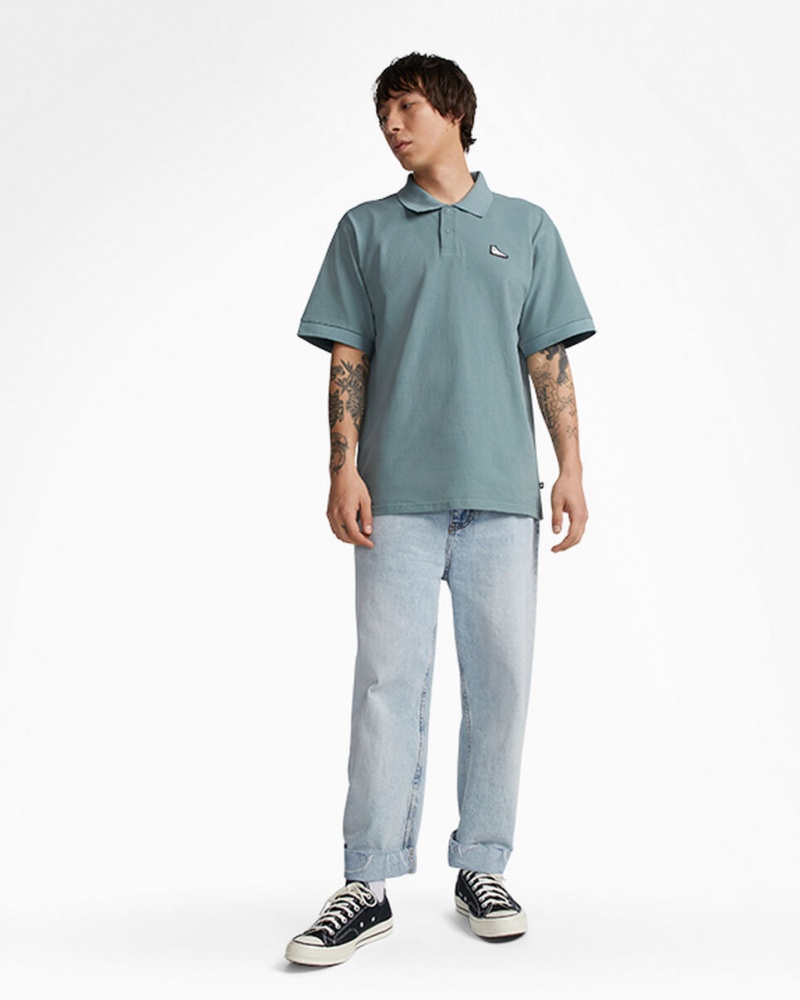 Converse Shoe Patch Polo Shirt Grise  | CSH-5160197