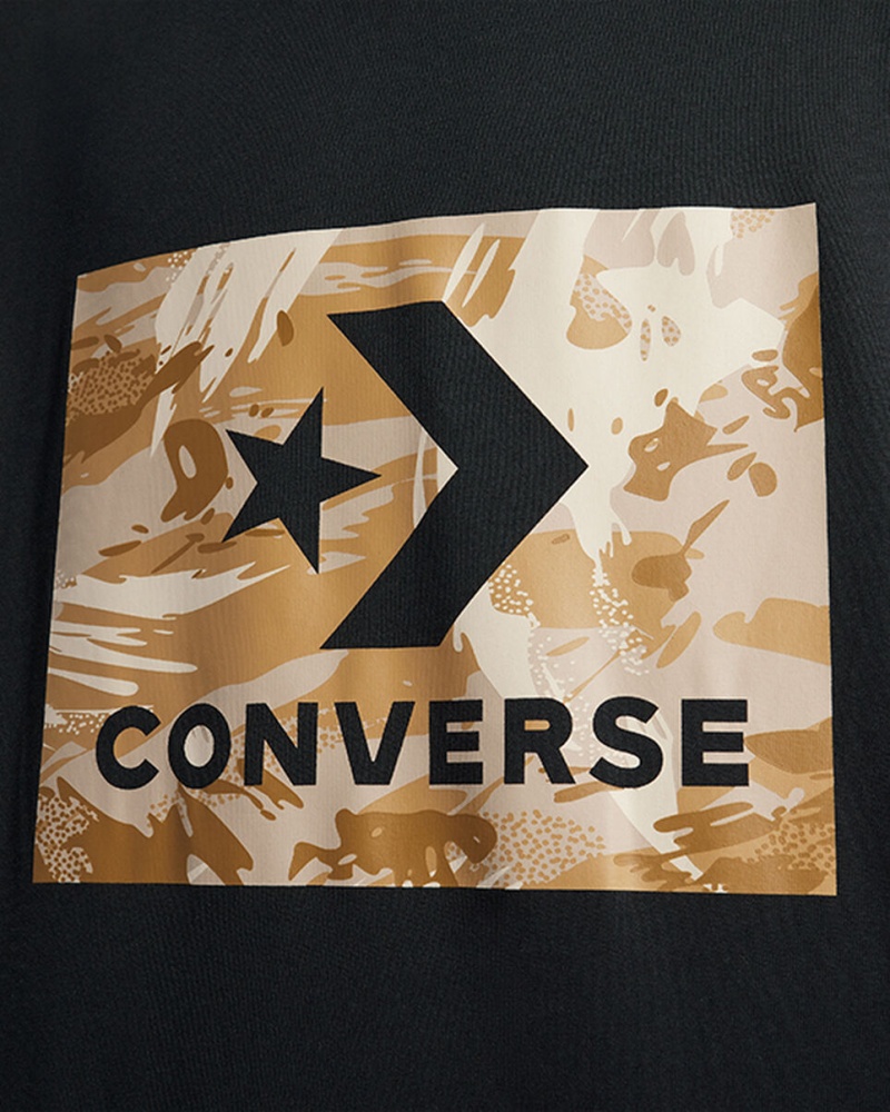 Converse Star Chevron Camo T-Shirt Noir  | QIU-1010469