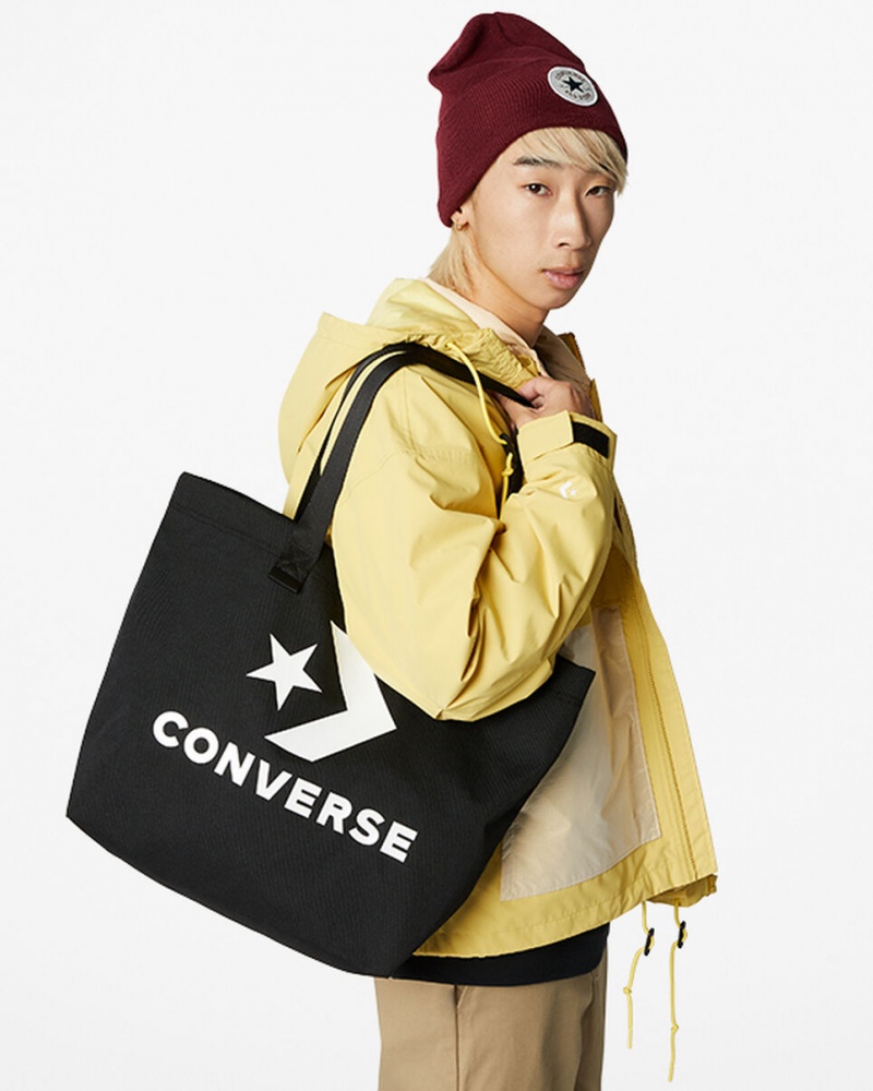 Converse Star Chevron Tote Noir Blanche  | OOA-3535162