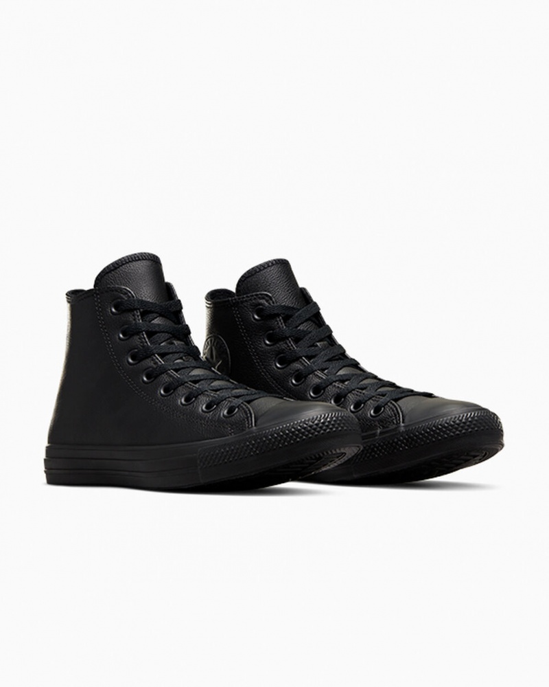 Converse Chuck Taylor All Star Cuir Noir  | HUR-6092502