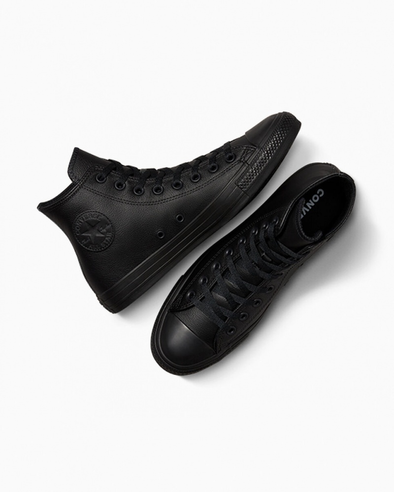 Converse Chuck Taylor All Star Cuir Noir  | HUR-6092502