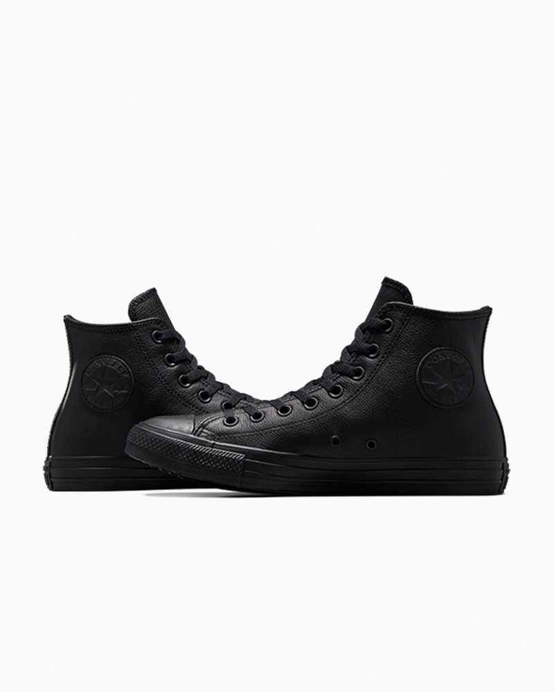 Converse Chuck Taylor All Star Cuir Noir  | HUR-6092502