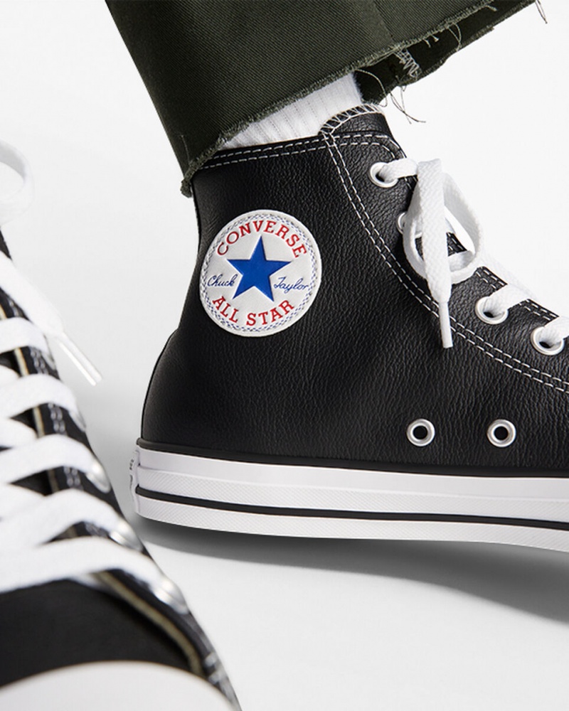 Converse Chuck Taylor All Star Cuir Noir  | MGG-0695481