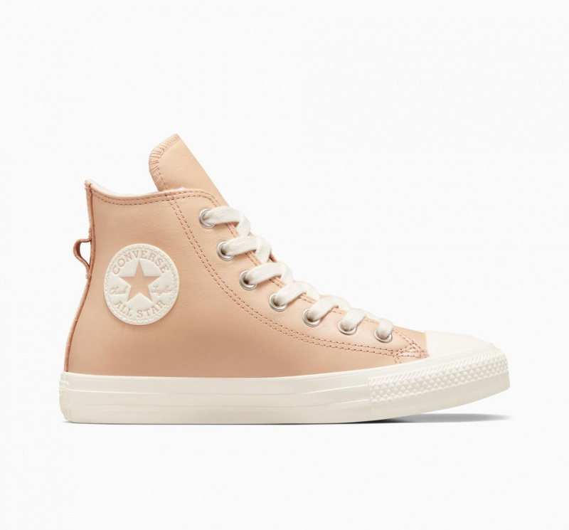 Converse Chuck Taylor All Star Cuir Faux Fur Lining Epic Dune / Egret / Egret  | PGK-6357264