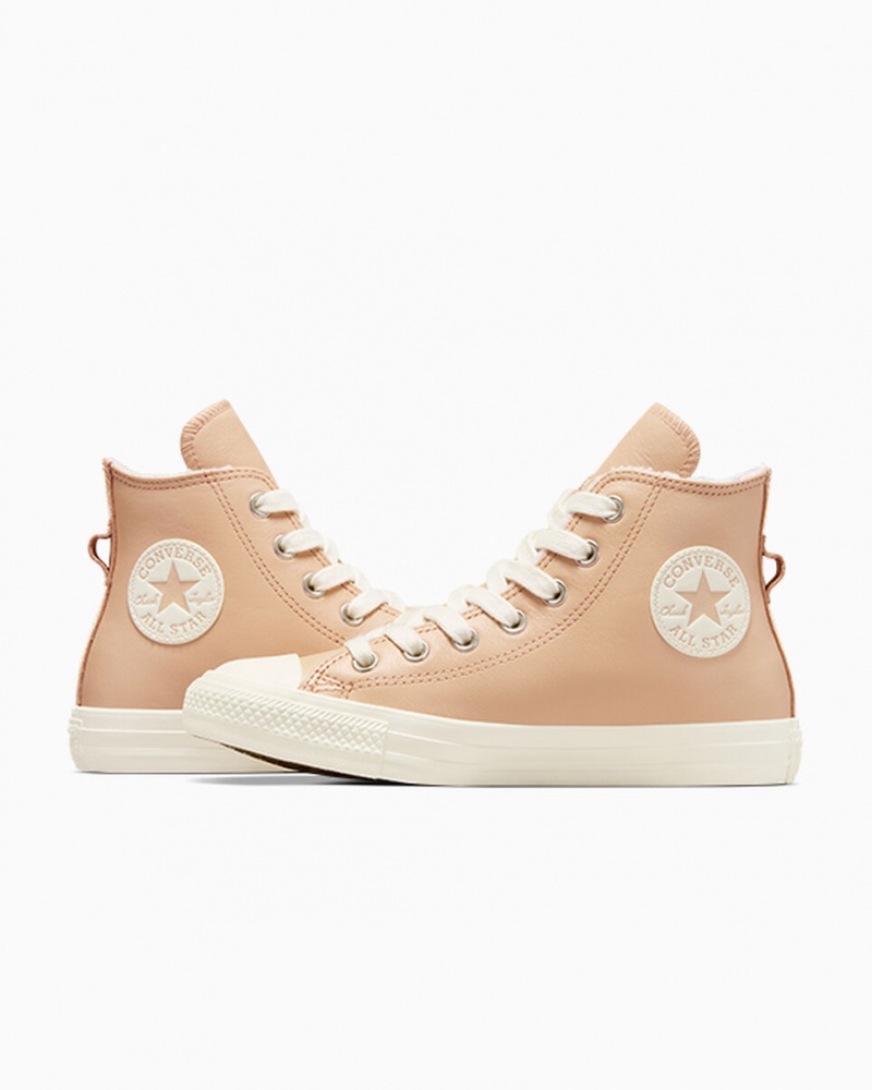 Converse Chuck Taylor All Star Cuir Faux Fur Lining Epic Dune / Egret / Egret  | BPW-5750600