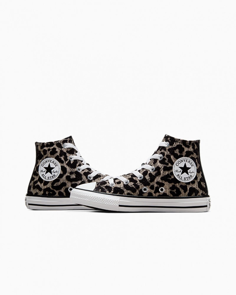 Converse Chuck Taylor All Star Leopard Noir Noir Blanche  | OBH-9552063