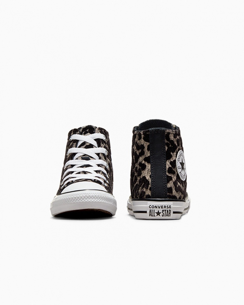 Converse Chuck Taylor All Star Leopard Noir Noir Blanche  | OBH-9552063