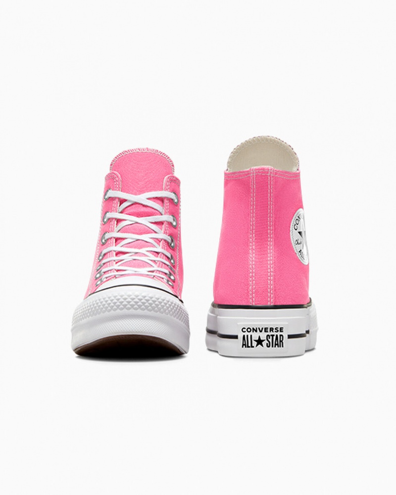 Converse Chuck Taylor All Star Lift Plateforme Rose Blanche Noir  | TBT-4267580