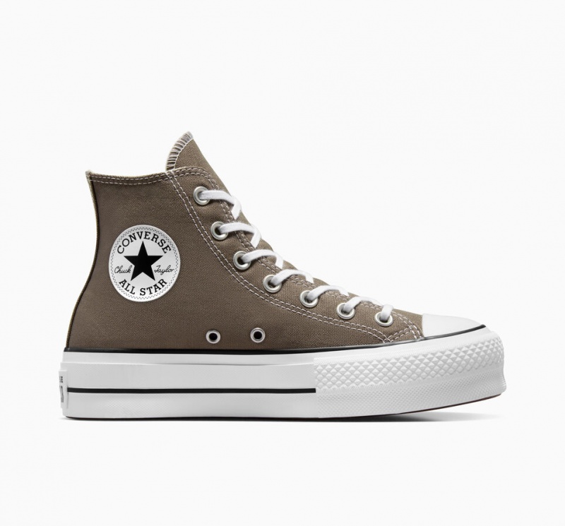 Converse Chuck Taylor All Star Lift Plateforme Blanche Noir  | QRG-1752123