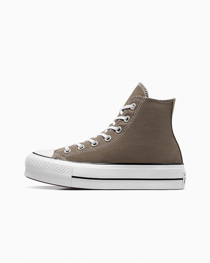 Converse Chuck Taylor All Star Lift Plateforme Blanche Noir  | QRG-1752123