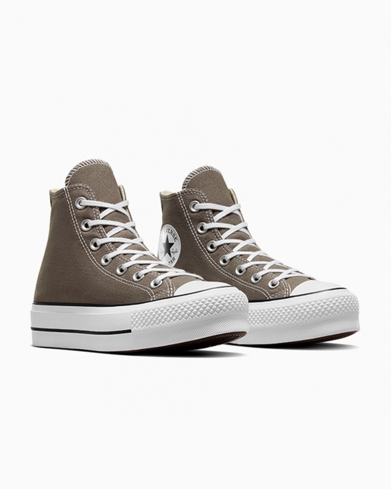 Converse Chuck Taylor All Star Lift Plateforme Blanche Noir  | QRG-1752123