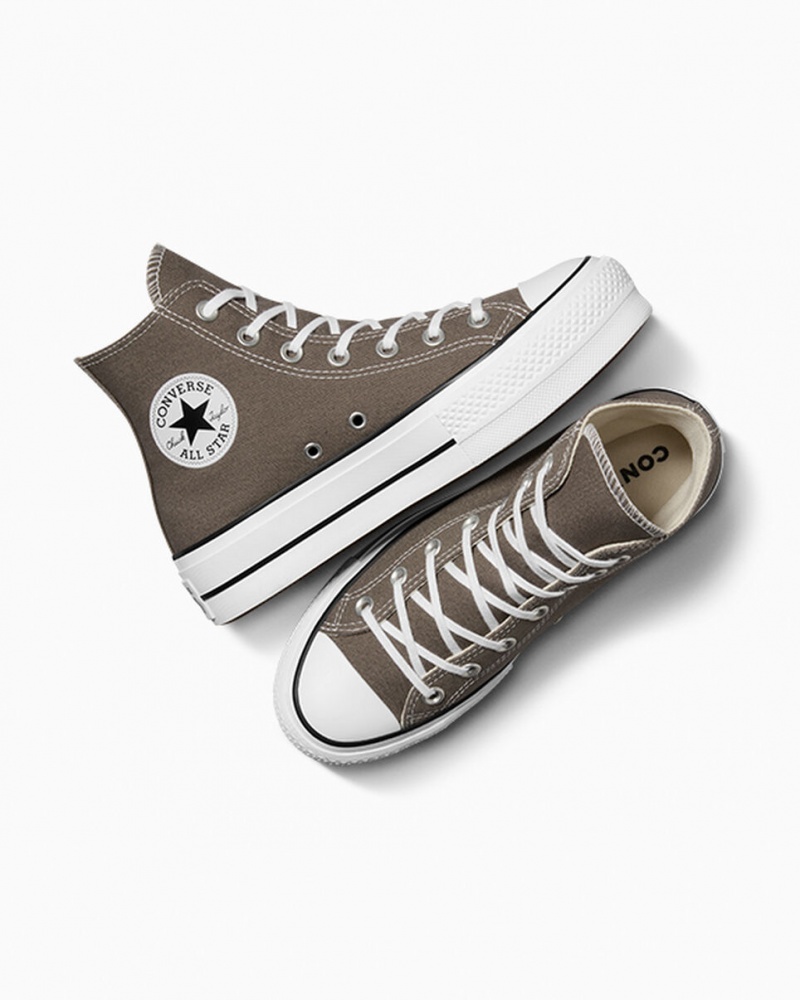 Converse Chuck Taylor All Star Lift Plateforme Blanche Noir  | QRG-1752123