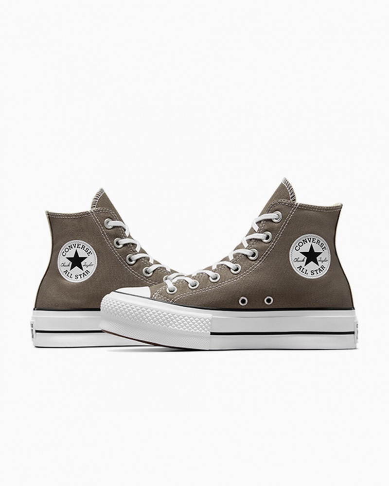 Converse Chuck Taylor All Star Lift Plateforme Blanche Noir  | QRG-1752123