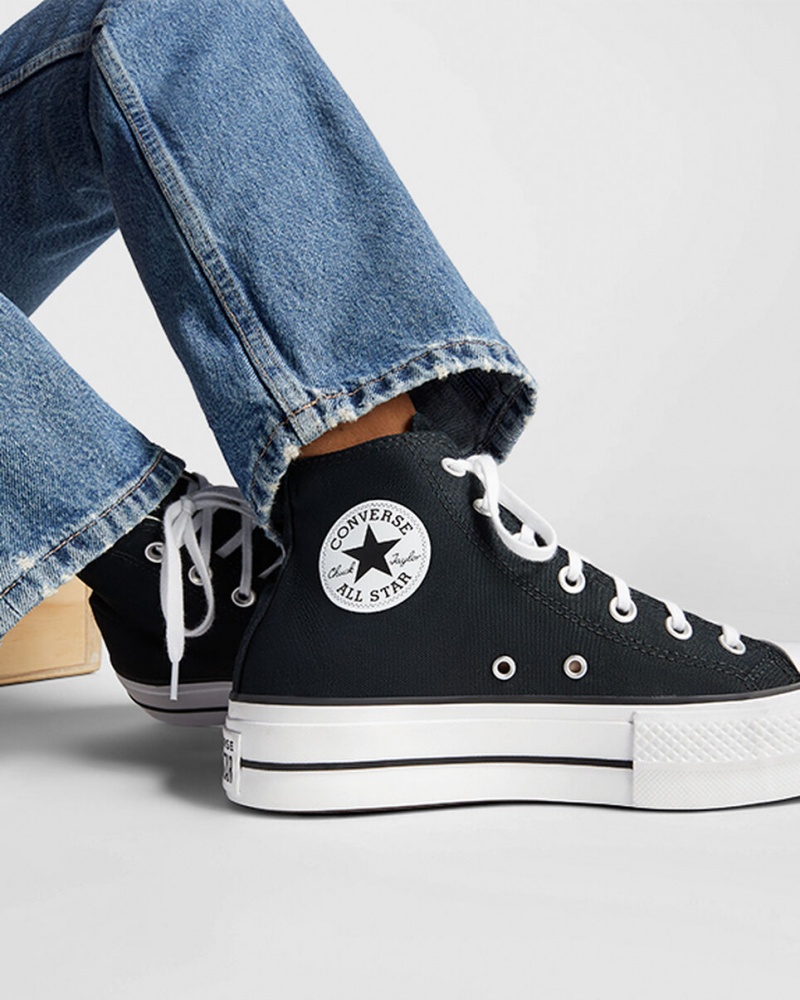 Converse Chuck Taylor All Star Lift Plateforme Noir Blanche Blanche  | PCC-4554653