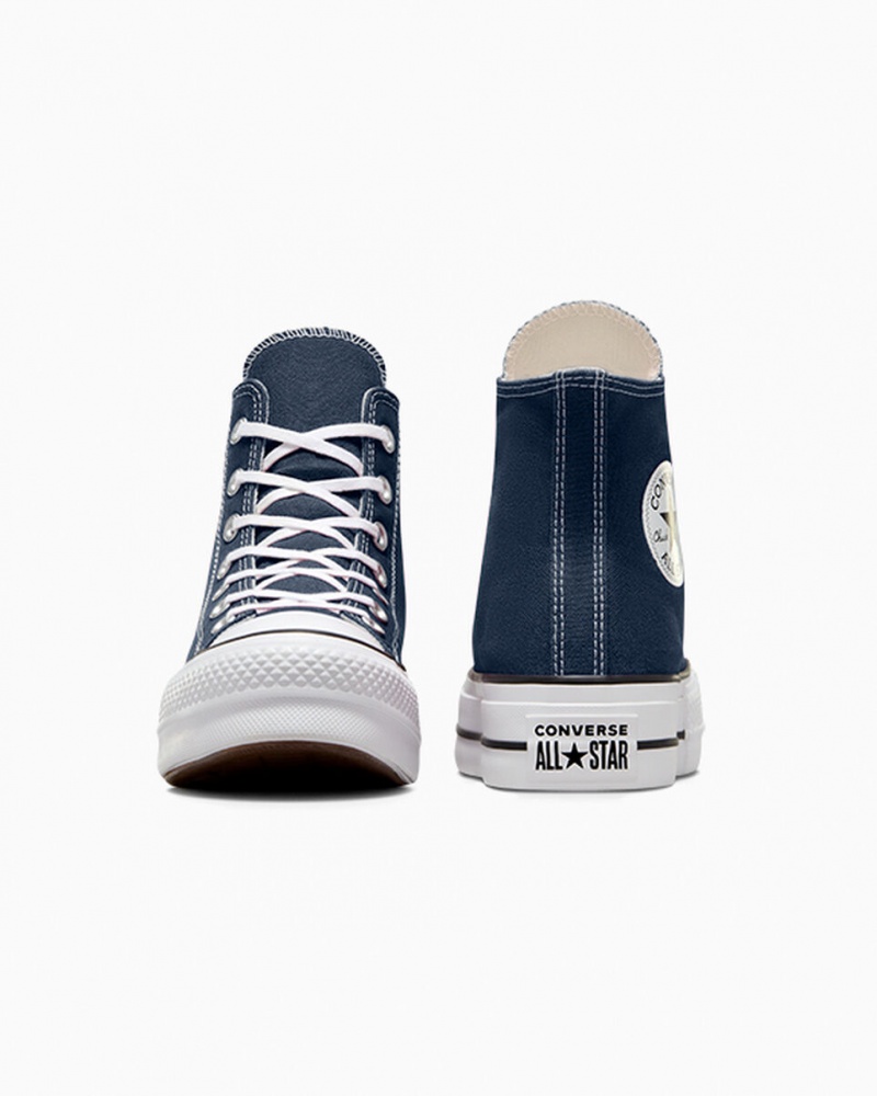 Converse Chuck Taylor All Star Lift Plateforme Bleu Marine Blanche Noir  | SRH-1399313