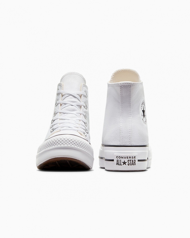 Converse Chuck Taylor All Star Lift Plateforme Blanche Noir Blanche  | ZQM-8386436