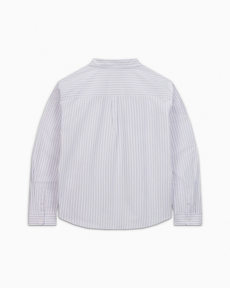 Converse Rayé Oxford Button-Up Shirt Vapor Violet Stripe  | GVR-6287335