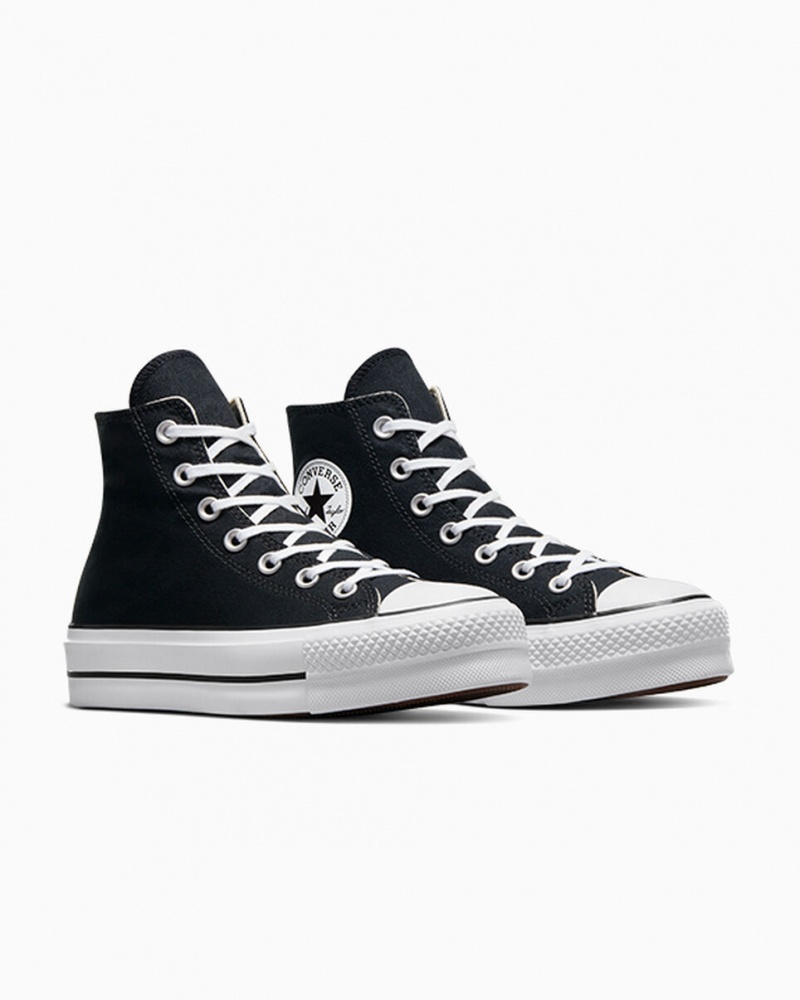 Converse Chuck Taylor All Star Lift Plateforme Noir Blanche Blanche  | PCC-4554653