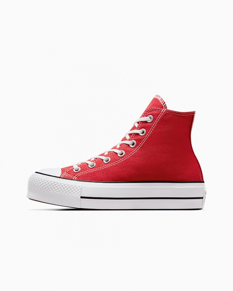 Converse Chuck Taylor All Star Lift Plateforme Rouge Blanche Noir  | ULC-1104676