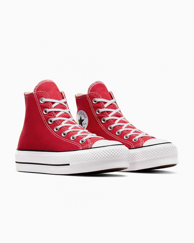 Converse Chuck Taylor All Star Lift Plateforme Rouge Blanche Noir  | ULC-1104676