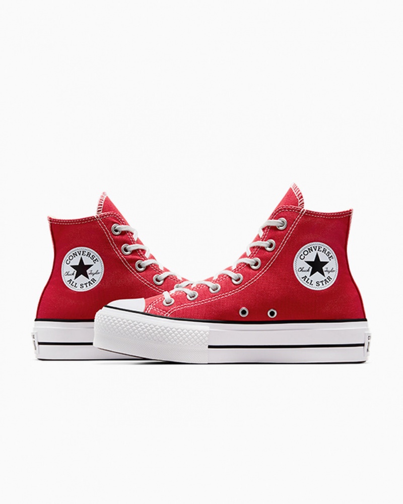 Converse Chuck Taylor All Star Lift Plateforme Rouge Blanche Noir  | ULC-1104676