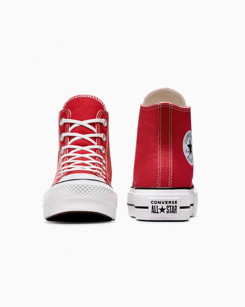 Converse Chuck Taylor All Star Lift Plateforme Rouge Blanche Noir  | ULC-1104676