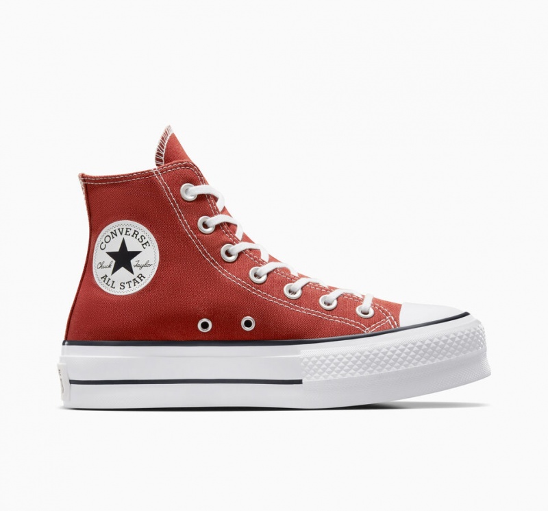 Converse Chuck Taylor All Star Lift Plateforme Rouge Blanche Noir  | TSQ-1704639