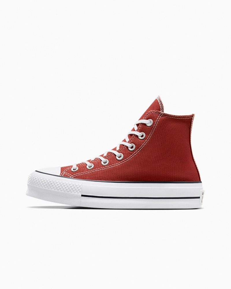 Converse Chuck Taylor All Star Lift Plateforme Rouge Blanche Noir  | TSQ-1704639