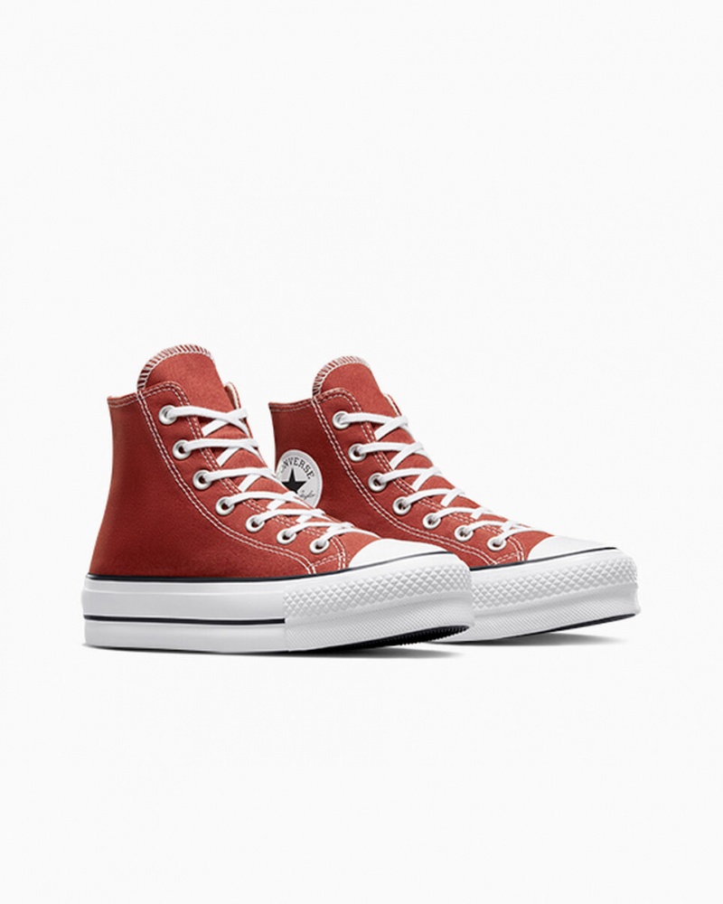 Converse Chuck Taylor All Star Lift Plateforme Rouge Blanche Noir  | TSQ-1704639